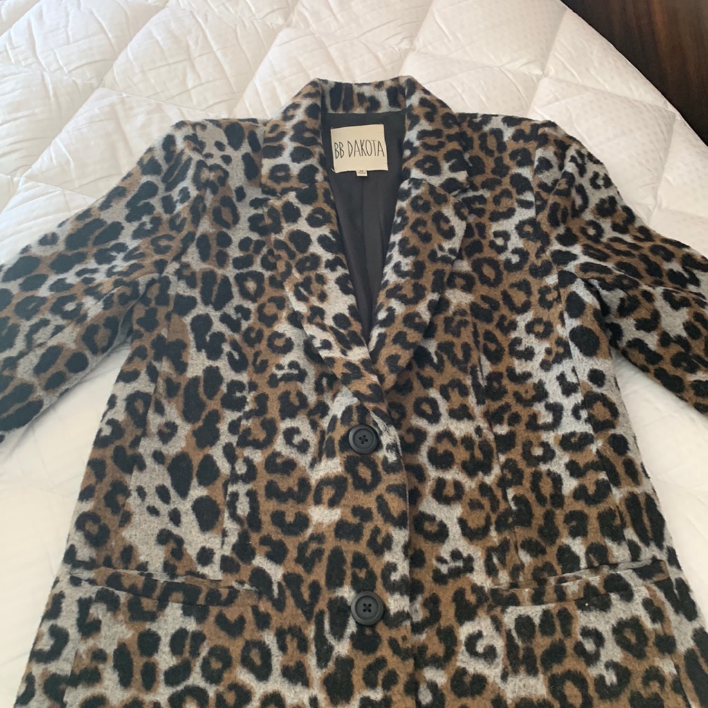 Bb Dakota Animal Print Coat